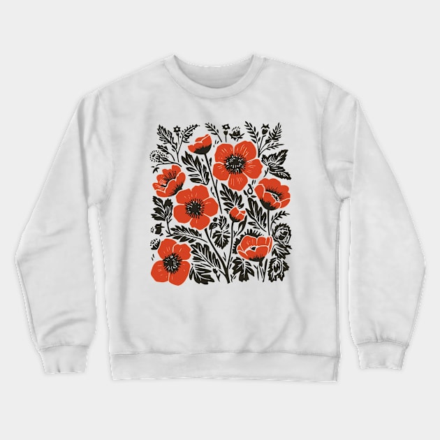 Lino Cut Flowers Crewneck Sweatshirt by n23tees